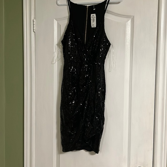 New black sequin dress . Great for New Year’s Eve party or prom. - Picture 1 of 5